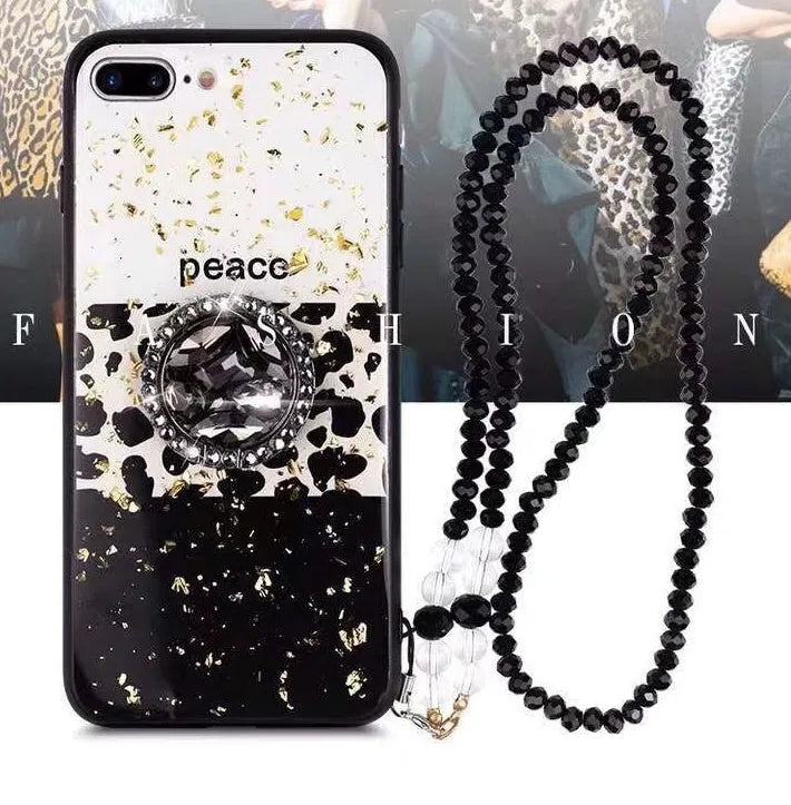 Leopard print TPU phone case back cover in full colour for Galaxy and iPhone models