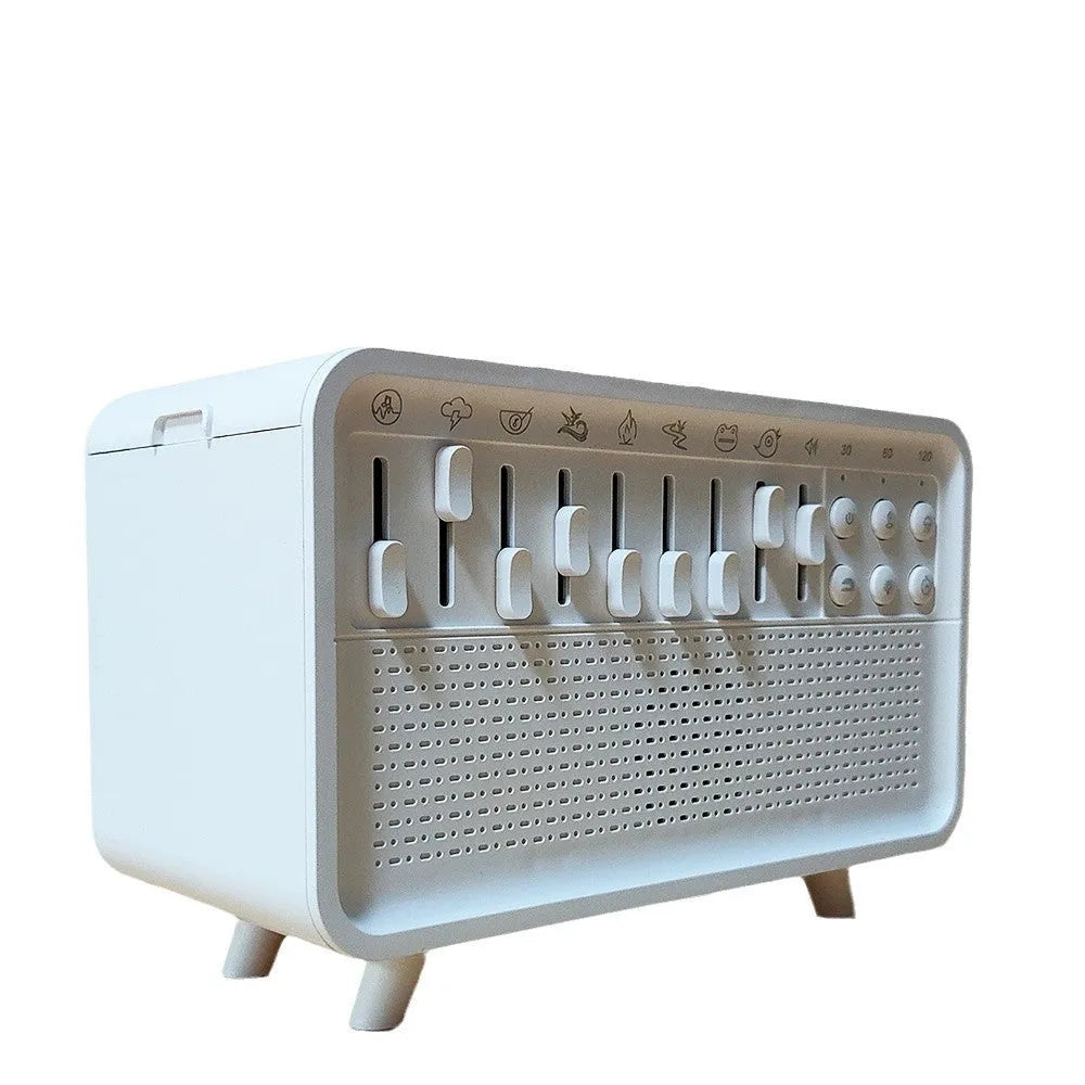 White geometric European style Bluetooth speaker white noise humidifier night light device