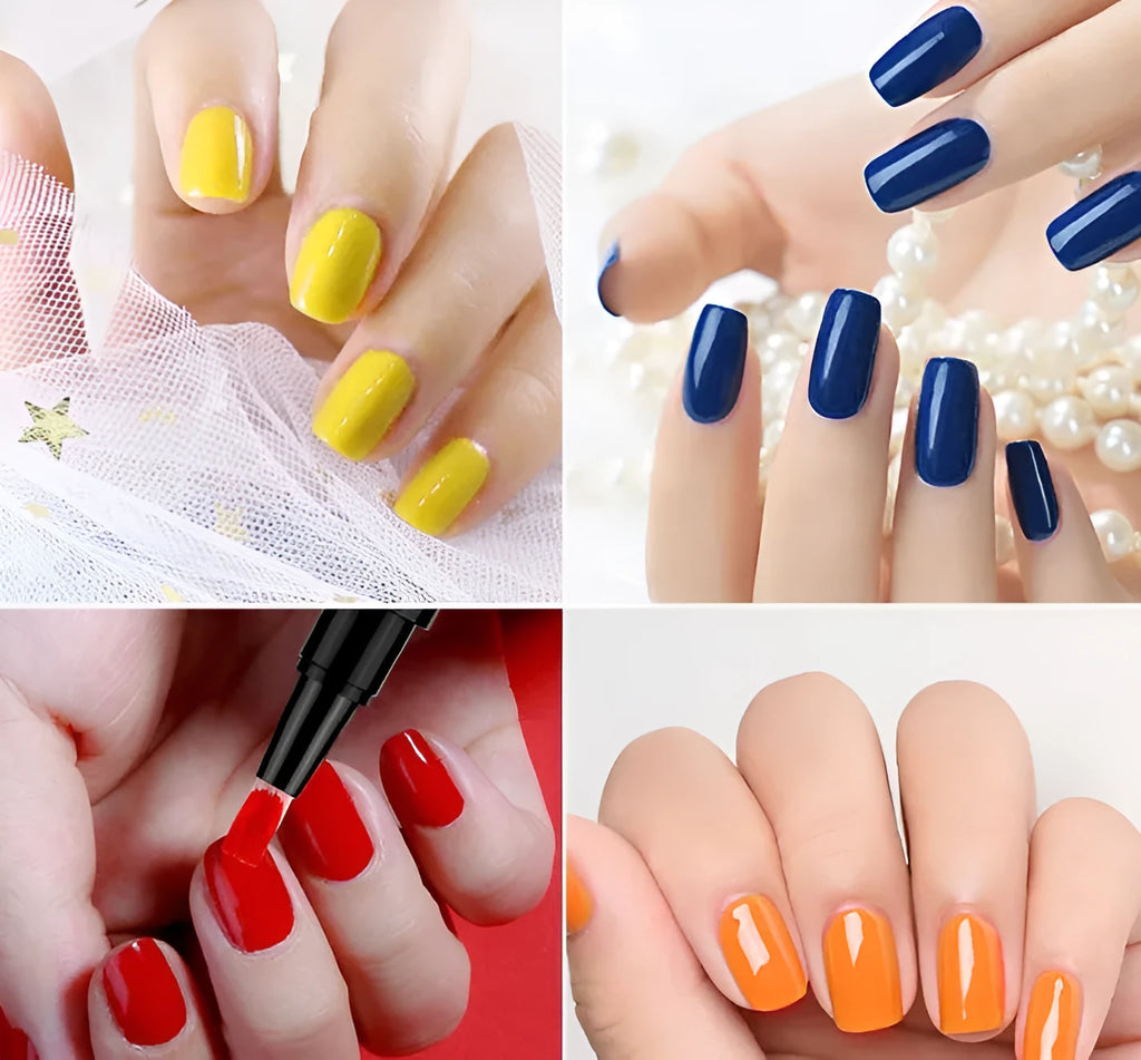 One-step nail rubber gel pen 5ml in 44 colours with non-toxic quick-drying formula