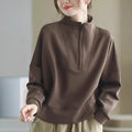 Plus size long sleeve short top in brown Dralon fabric with NORNS girl pattern, sleeveless design, sizes M-5XL.