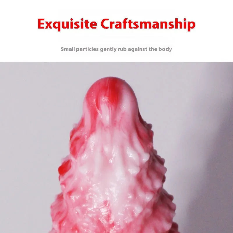 Pink platinum silicone shaped penis women's masturbation device
