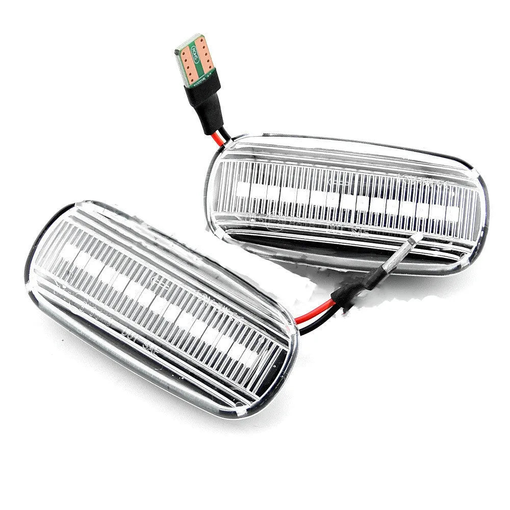Car flowing water fender side light for Audi A4 RS4 2002-2005 ABS 13x7x5cm smoked black white