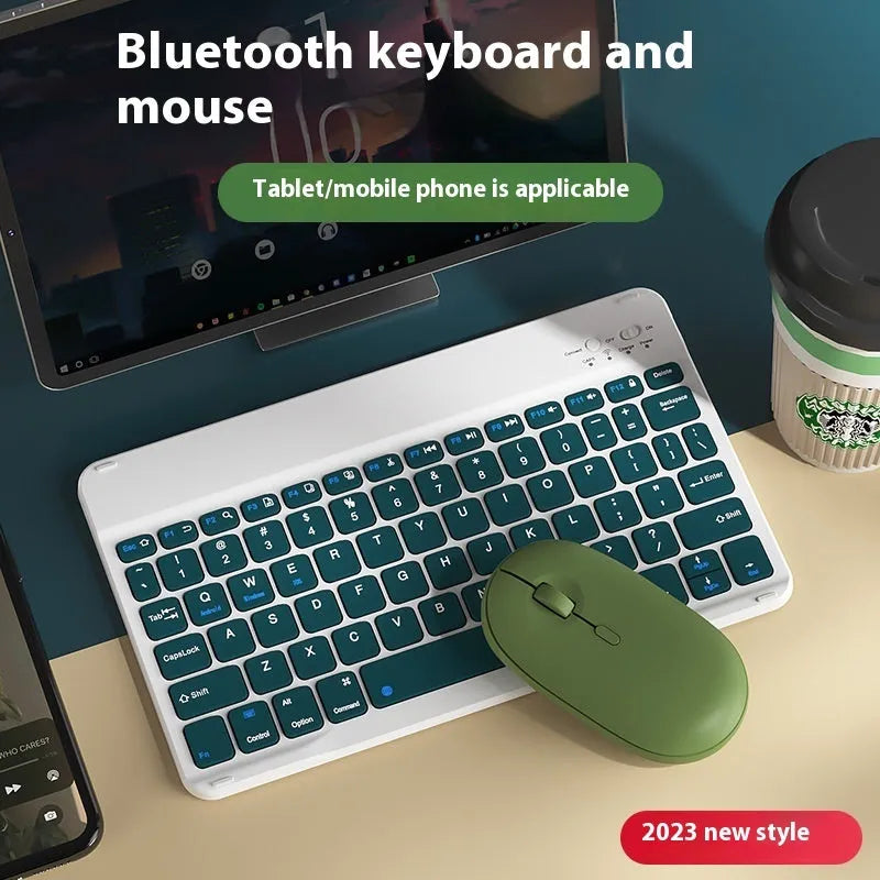Bluetooth wireless keyboard for tablets and PCs with rechargeable battery in multiple colour options