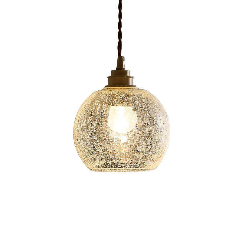 Brass and glass ball chandelier ceiling light with a retro design, measuring 17.5cm wide.