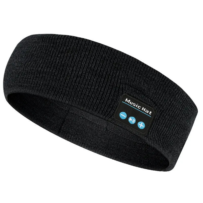 Bluetooth 5.4 sports hair band with removable music module in black, dark gray or gray white colours
