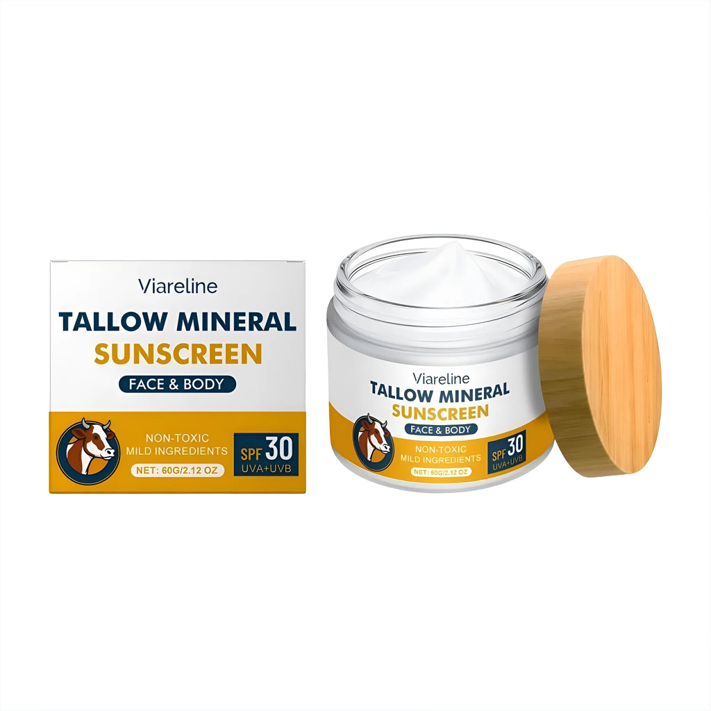 60g tube of cow fat moisturising sunscreen with titanium dioxide and zinc oxide mineral protection