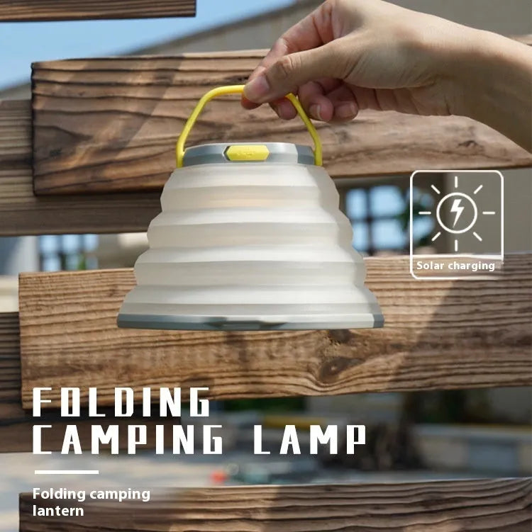 White camping lamp with large capacity lighting and single-key cycle switch for tent use
