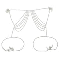 Silver multi-layer rhinestone waist chain hip-hop style women's jewelry