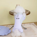 Blue ice silk mesh lightweight sun protection polyester dog vest on a small dog