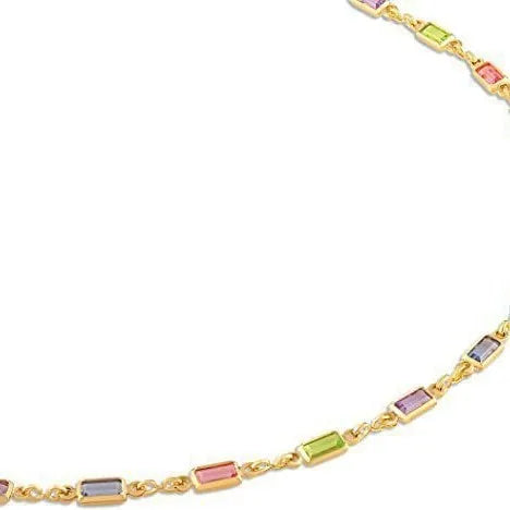 Ladies geometric crystal necklace with adjustable alloy chain 41-50cm cold wind style