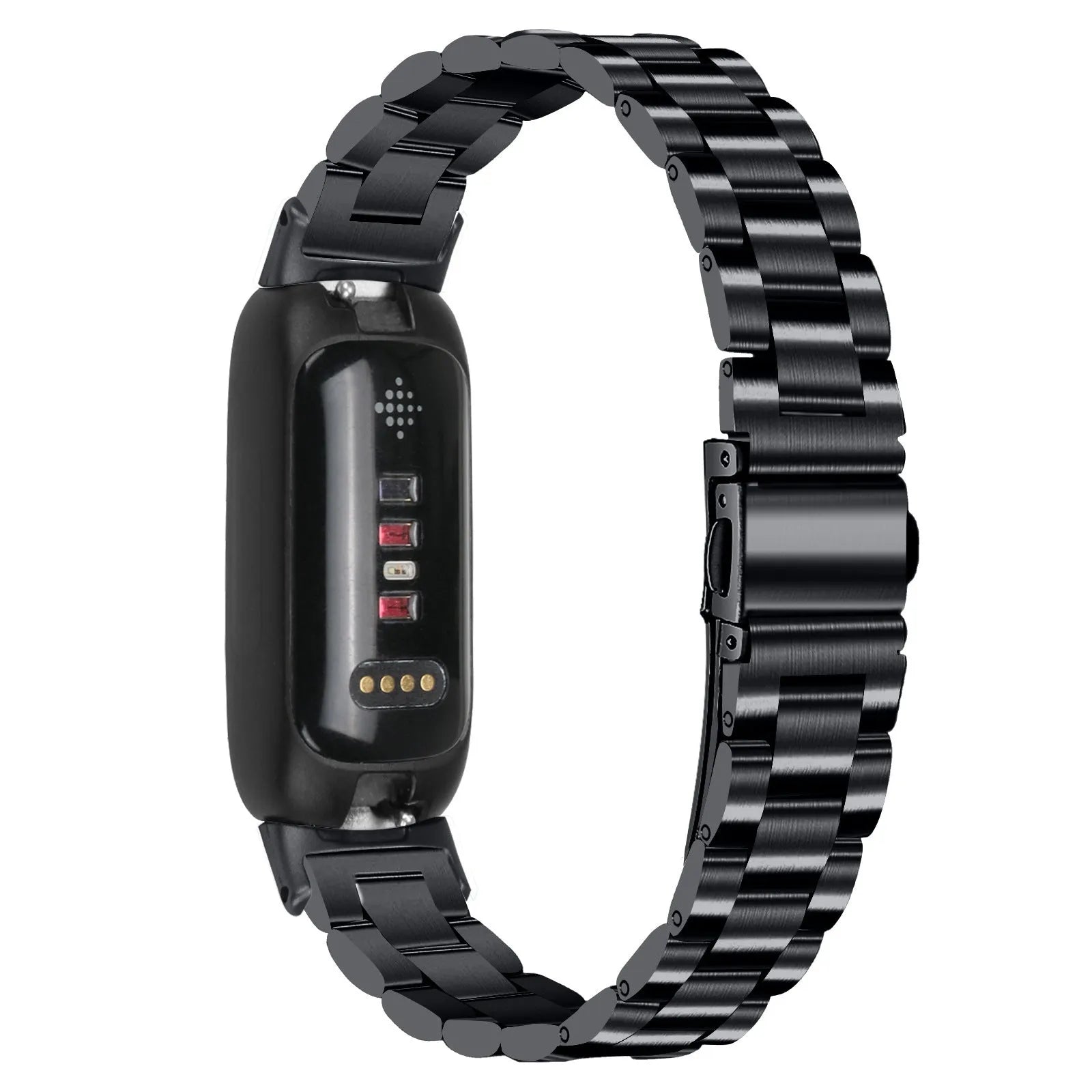 Stainless steel watch strap for Fitbit Inspire 3 in multiple colour options showing 175mm length