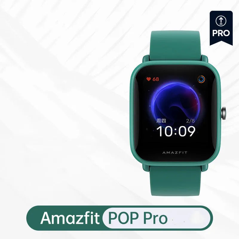 Smart watch with colour screen showing blood oxygen reading and GPS map display