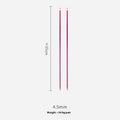 Set of aluminium crochet hooks in sizes from 2mm to 10mm with two protective caps.