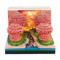 Peach Blossom Forest paper-cut calendar with paper brick design for 2026 English weekly use