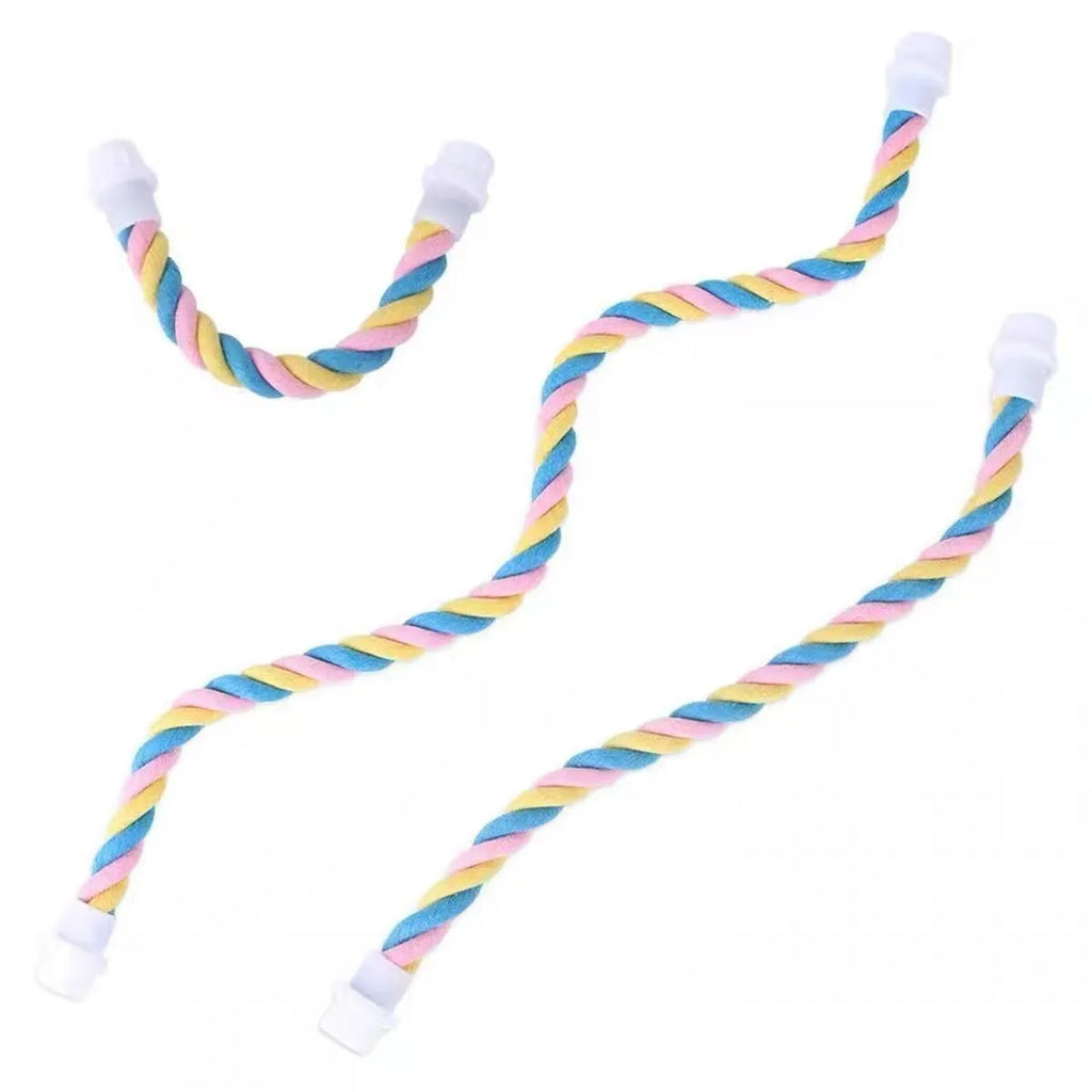 Climbing cotton string nibbling relieving stuffy toy bird for birds in S M L sizes