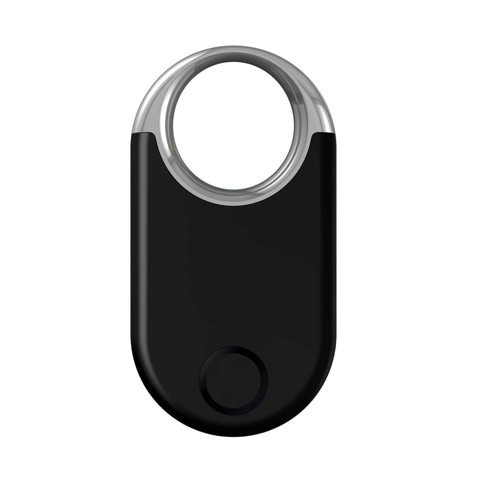 Compact black and white GPS anti-loss tracker for pets and children showing 55.1mm dimensions