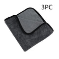 Grey microfiber car wash towel measuring 40 by 40 centimetres