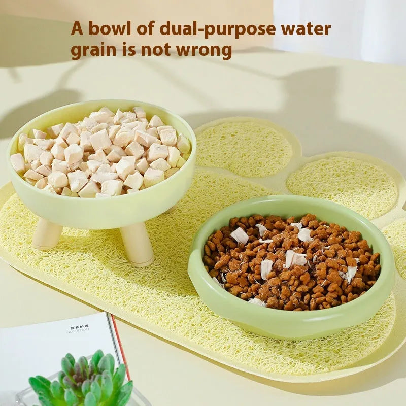 Donut Four Legs cat bowl in PP plastic, 300ml, stable four-leg design for anti-spill feeding