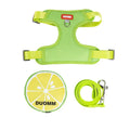 Pet backpack and chest strap set with anti-slip traction rope in green, orange or pink colours