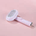 Pet hair removal steel needle comb brush in blue, ABS material, for dogs and cats