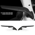 Pair of CNC rotating rearview mirrors for Yamaha YZFR6 R7 in black finish
