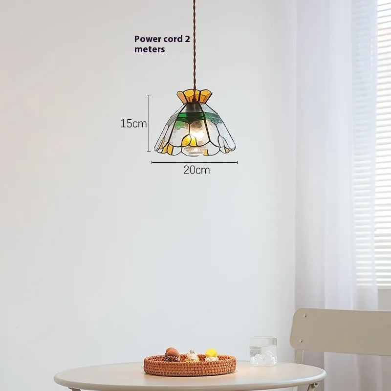 Handmade glass chandelier bedside lamp, MD-0365, ABS hardware chassis, 111V-240V, no bulb included.