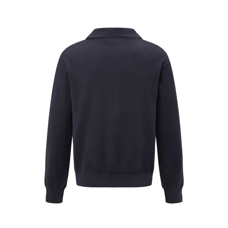 Men's loose fit pullover sweater in acrylic blend fabric available in three colours