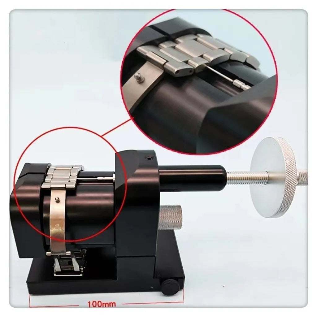 Alloy steel watch strap dismantling machine tool for watch repair.