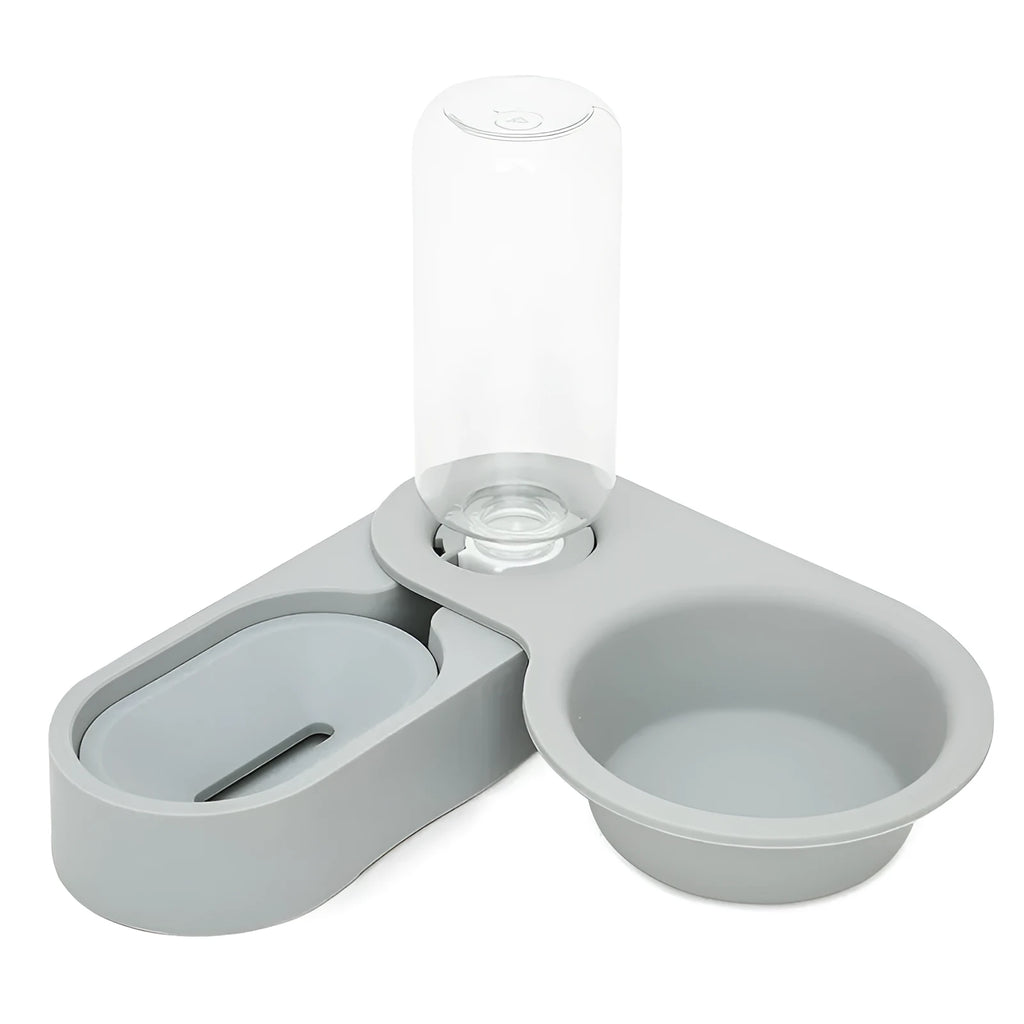 Cat automatic drinking water bowl set rotatable two bowls corner design PET HIPD plastic grey green pink purple