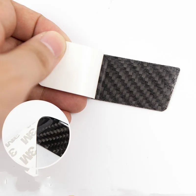 Carbon fibre door handle sticker patches for Tesla Model S anti-scratch protection