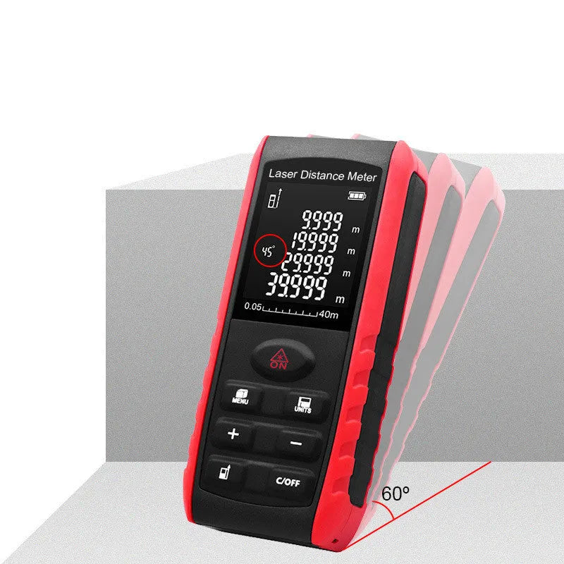 E Series handheld laser distance meter with infrared measuring capability for decoration projects
