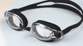 Black HD anti-fog swimming goggles and myopia goggles from 200 to 600 degrees with a case.