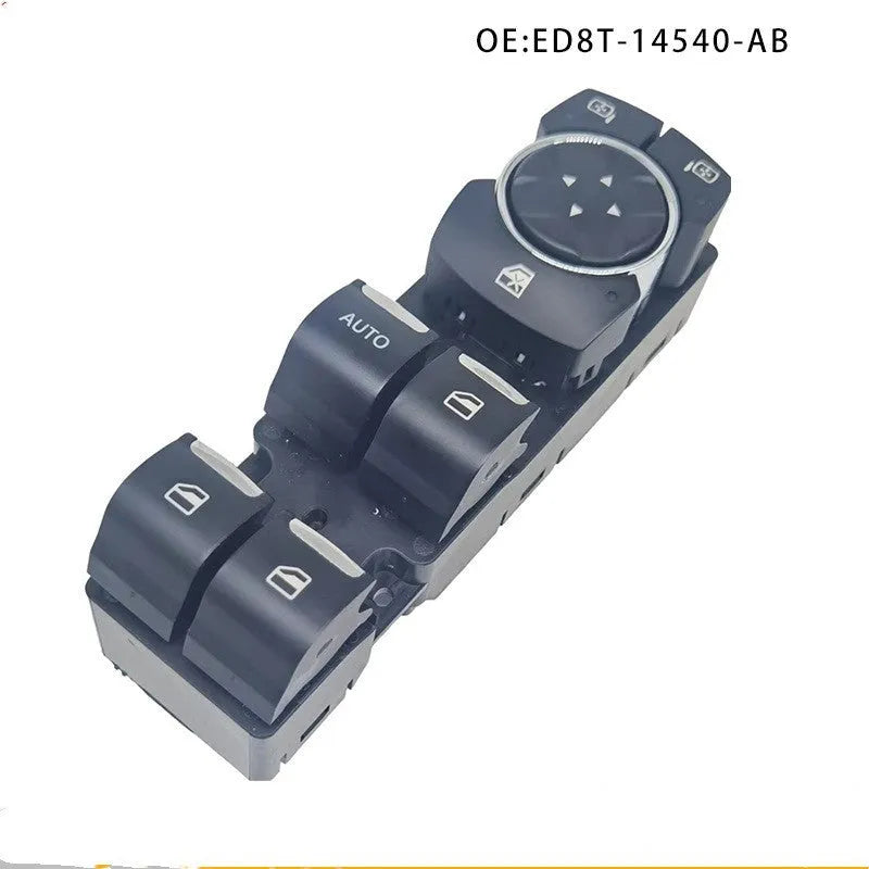 Black electric window regulator assembly for a Ford Focus car, showing motor and lift mechanism.