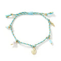 Hand-woven colourful braided rope bracelet for women with ethnic carrying strap design