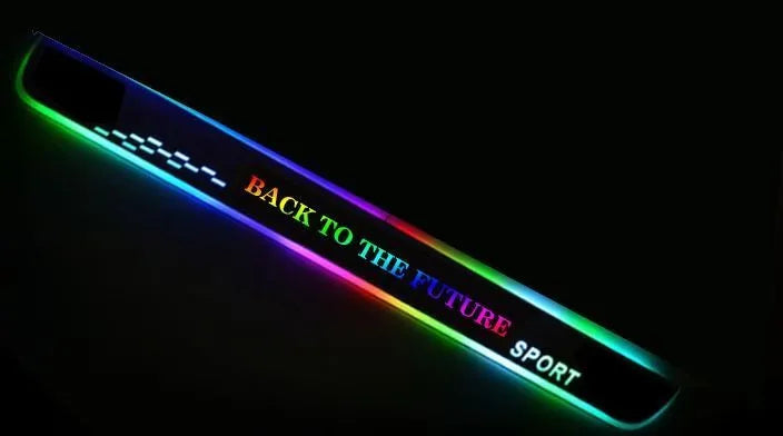 LED door sill welcome plate deep silver acrylic 60x10x5 cm for Hyundai Accent