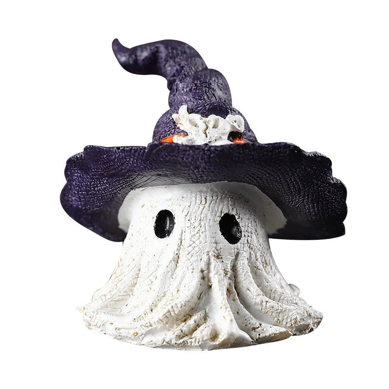 Purple and black resin wizard hat ornaments for Halloween and Christmas decoration