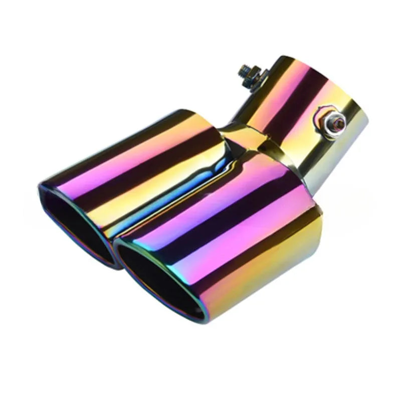 Stainless steel automobile exhaust pipe tip with 145mm length in universal fitment design