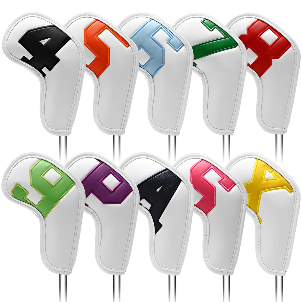 Colourful digital gradient golf iron head cover with soft inner lining for club protection
