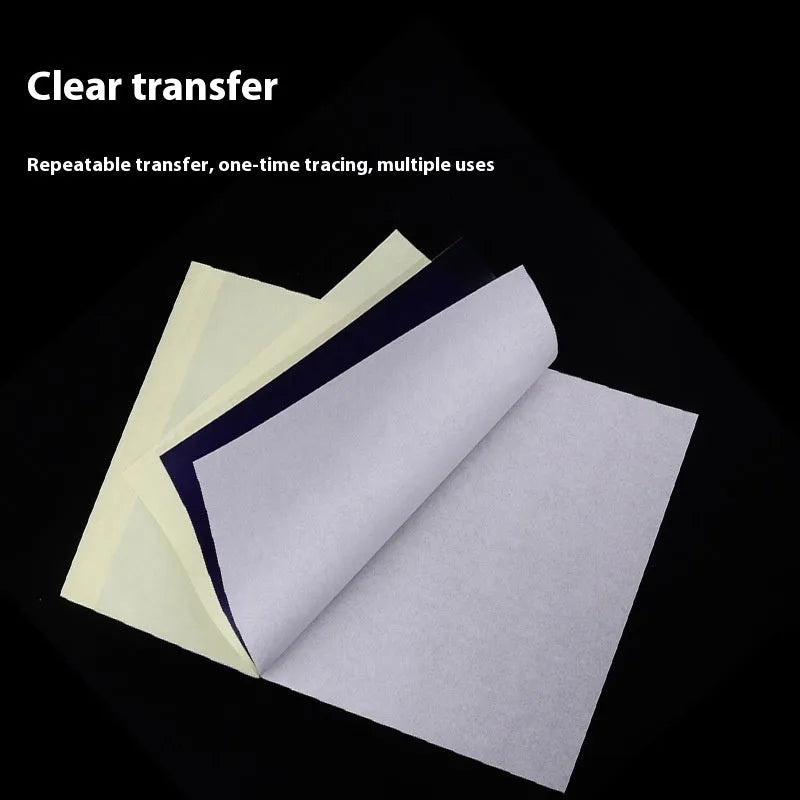 A4 tattoo transfer paper pack with transfer paste gel for creating clear tattoo stencils