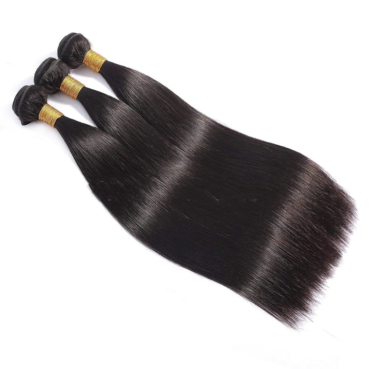Real human hair wig black hand-woven long hair available in 8 to 30 inch lengths