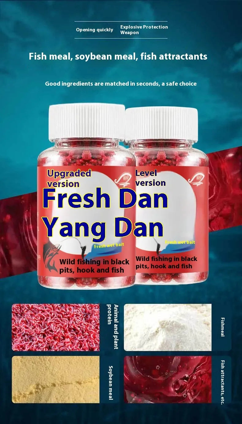 Grass green lazy particle fishing bait for crucian carp in freshwater fishing