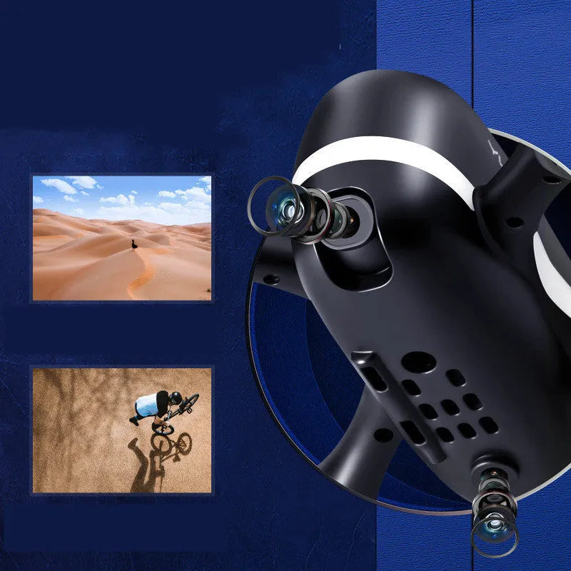 S88 mini drone with 4K camera, black single battery version, shown with remote control and protection rings