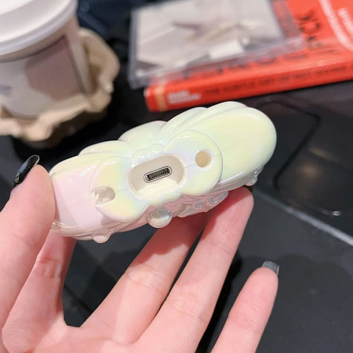 White PVC cartoon IP shell headphone case for AirPods 1 2 3 Pro Pro 2 universal