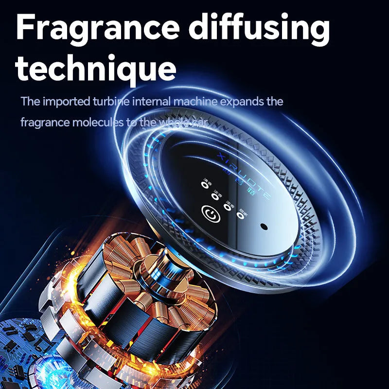 Car aromatherapy diffuser cloud mist air freshener with rechargeable battery and intelligent mode for RVs trucks sedans