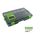 Blue waterproof plastic fishing lure storage box for tackle organisation.