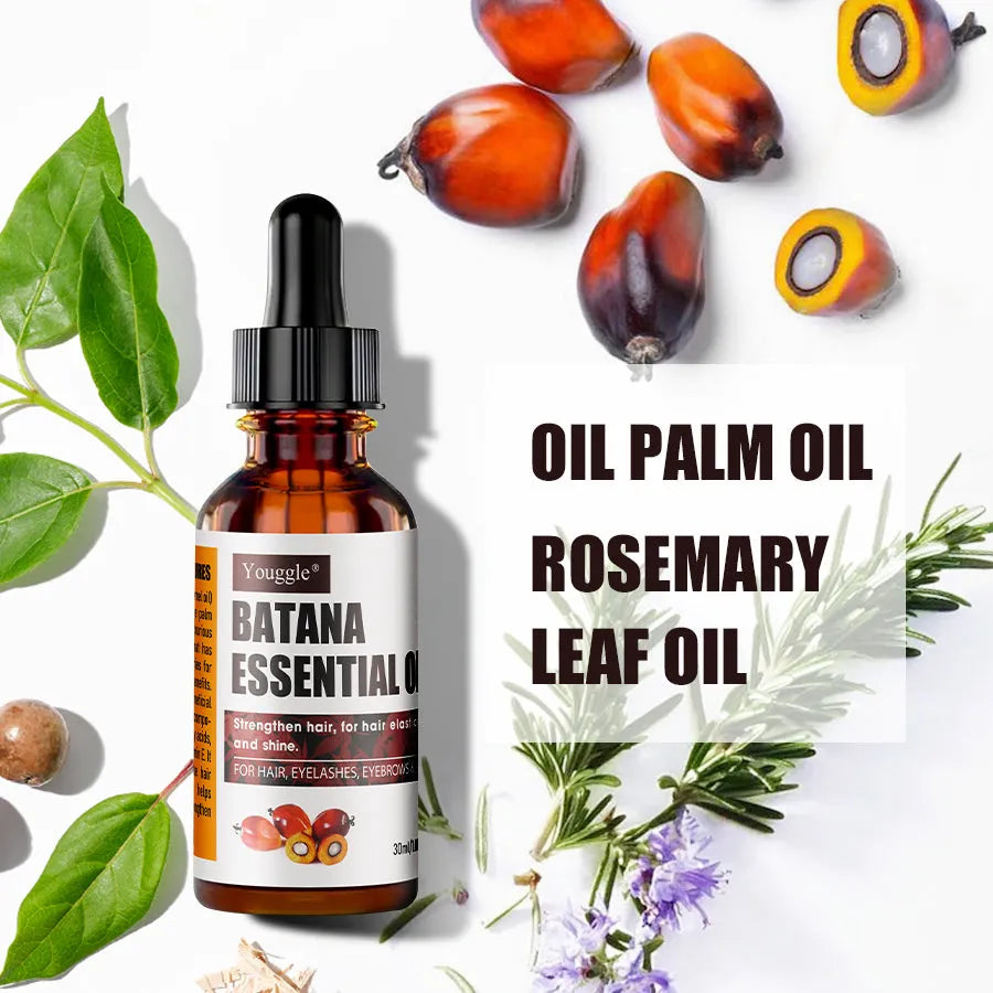 30ml bottle of organic batana essential oil for hair repair and growth
