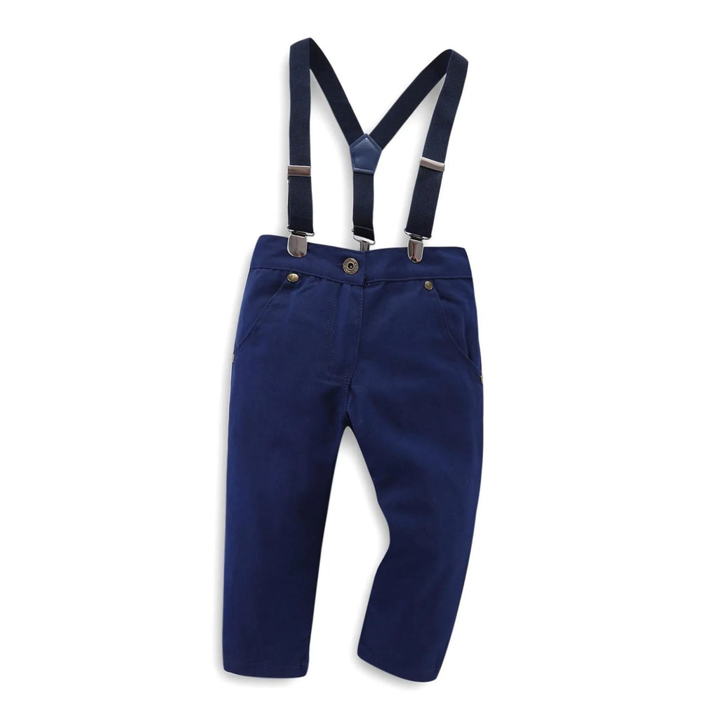 Blue children's suit for boys in regenerated cellulose fibre with European and American styling