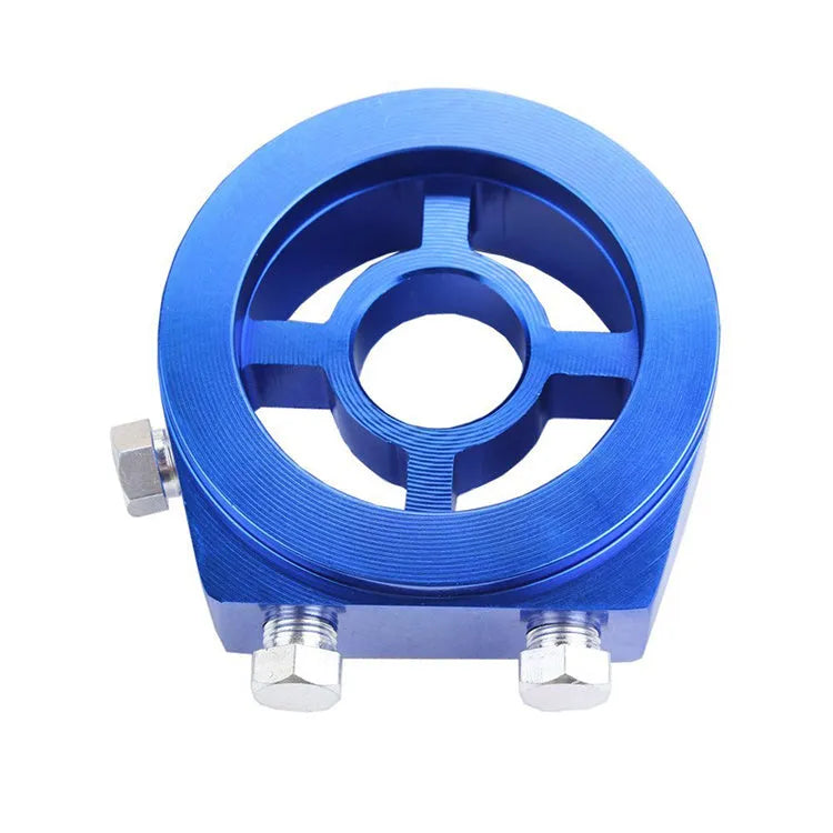 Aluminium alloy oil cake adapter for engine oil cooler, 7.8cm x 8.8m, available in red