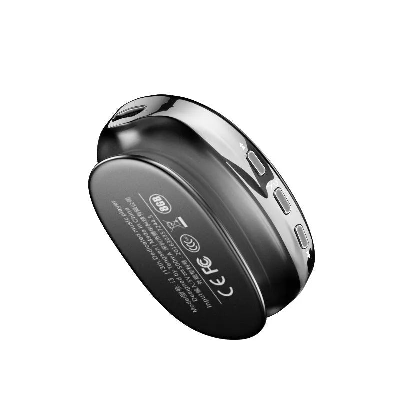 Bluetooth MP4 music player in black, blue, or rose gold with OLED screen and push buttons