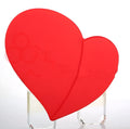 Heart-shaped leather wireless charging mouse pad in red or black with Micro 5-pin cable
